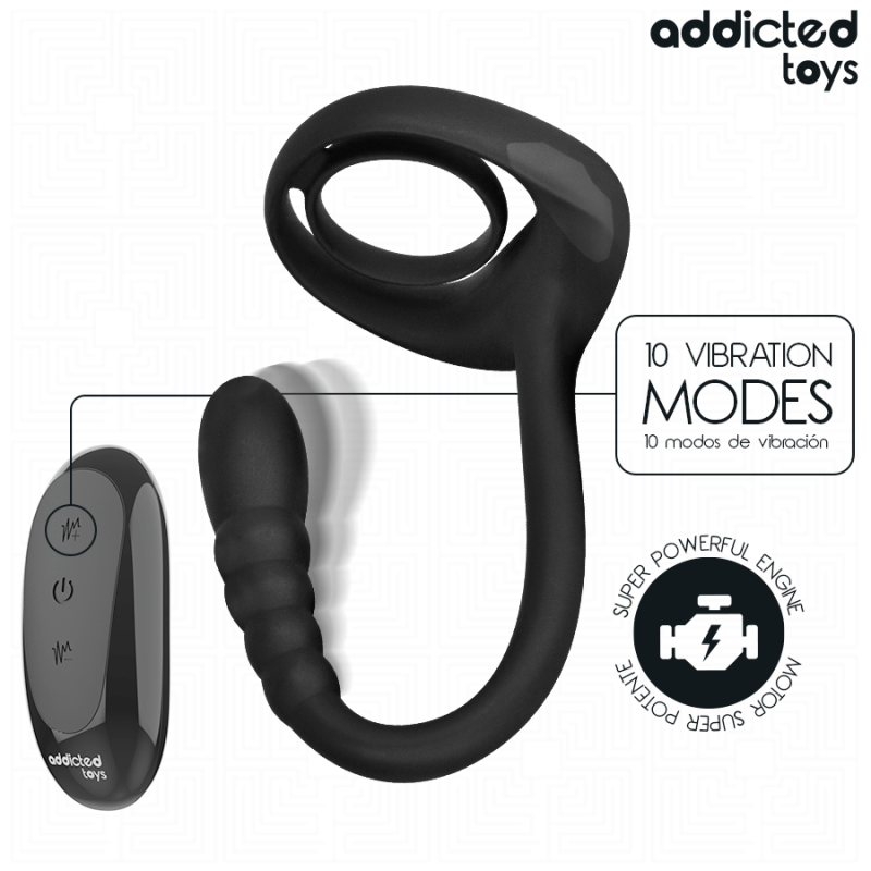 ADDICTED TOYS | P-SPOT VIBRATING COCK RING REMOTE CONTROL