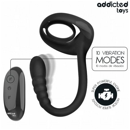ADDICTED TOYS | P-SPOT VIBRATING COCK RING REMOTE CONTROL