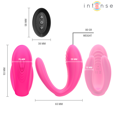 INTENSE | JULIA | DOUBLE VIBRATOR CLAMP STIMULATOR REMOTE CONTROL