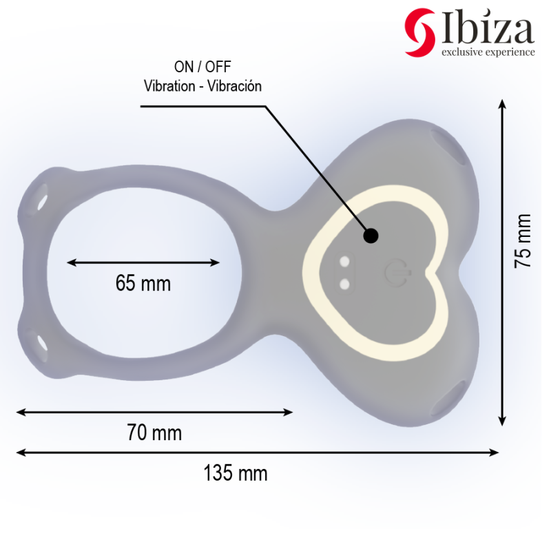 IBIZA | HEART PANTY COUPLE VIBRATOR REMOTE CONTROL