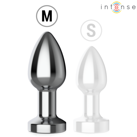 INTENSE | VIBRATING METAL ANAL PLUG WITH LED LIGHTS AND REMOTE CONTROL - MEDIUM