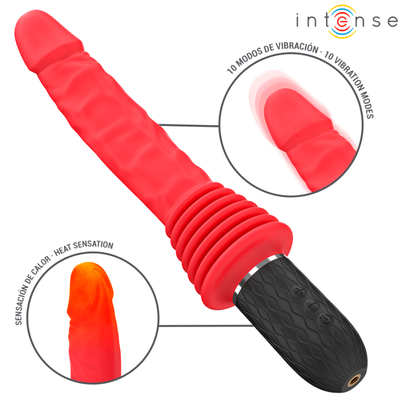 INTENSE - CYNTHIA | REMOTE CONTROL THRUSTING VIBRATOR WITH HEAT