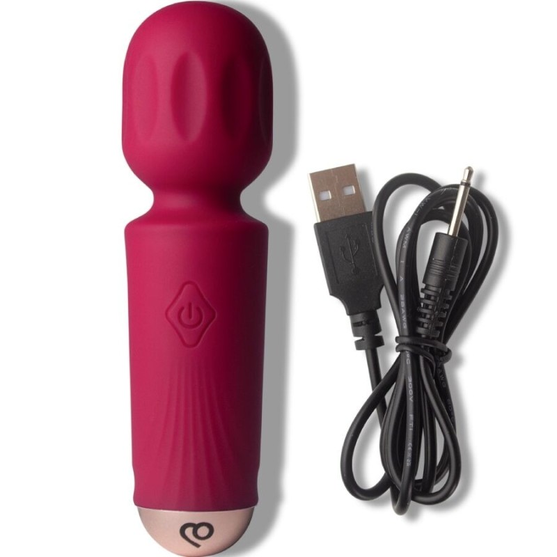 ROCKS-OFF | MINI RECHARGEABLE WAND 16 FUNCTIONS AZALEA RED