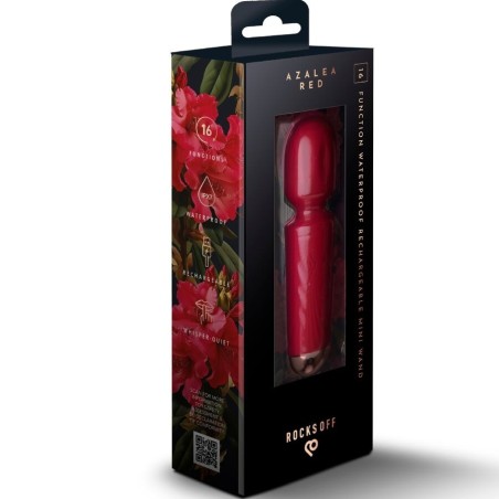 ROCKS-OFF | MINI RECHARGEABLE WAND 16 FUNCTIONS AZALEA RED