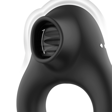 BLACK&SILVER | SILICONE VIBRATOR RING - 3 MOTORS RECHARGEABLE