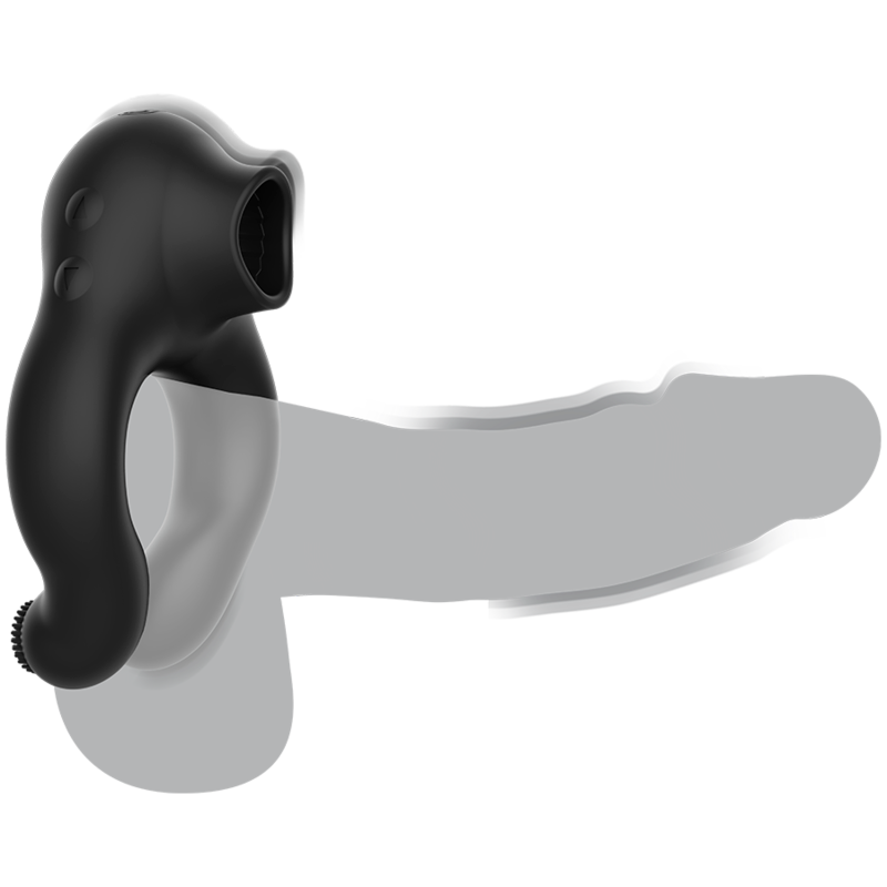 BLACK&SILVER | SILICONE VIBRATOR RING - 3 MOTORS RECHARGEABLE