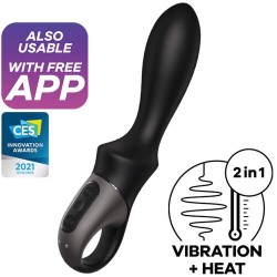 SATISFYER | HEAT CLIMAX ANAL VIBRATOR APP BLACK