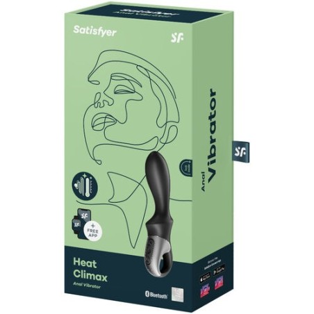 SATISFYER | HEAT CLIMAX ANAL VIBRATOR APP BLACK