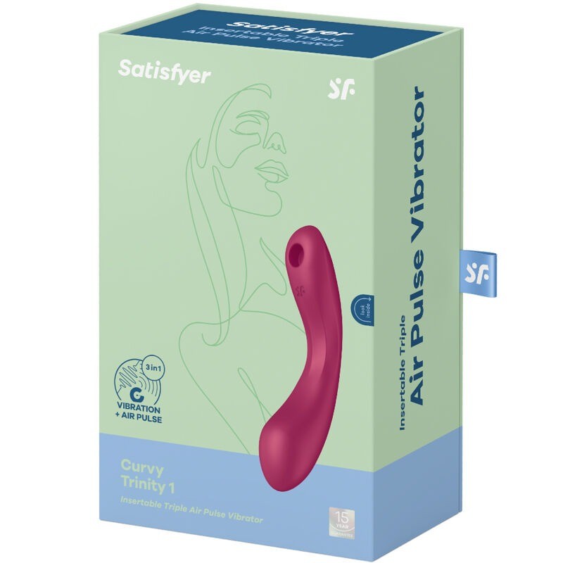 SATISFYER | CURVE TRINITY 1 | Air Pulse Δονητής - Κόκκινος