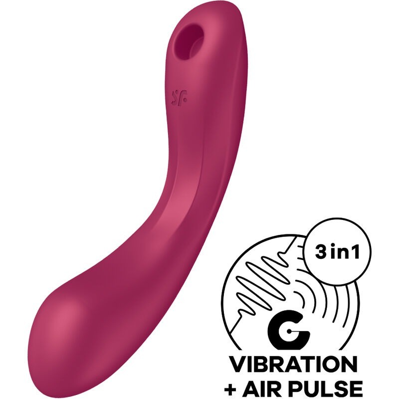 SATISFYER | CURVE TRINITY 1 | Air Pulse Δονητής - Κόκκινος