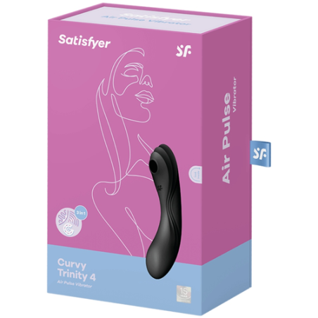 SATISFYER | CURVY TRINITY 4 | Air Pulse Δονητής - Μαύρος