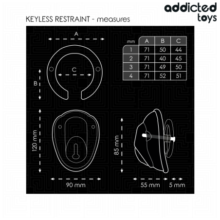 ADDICTED TOYS LOCKED | KEYLESS RESTRAINT PENIS CAGE 11.5 CM