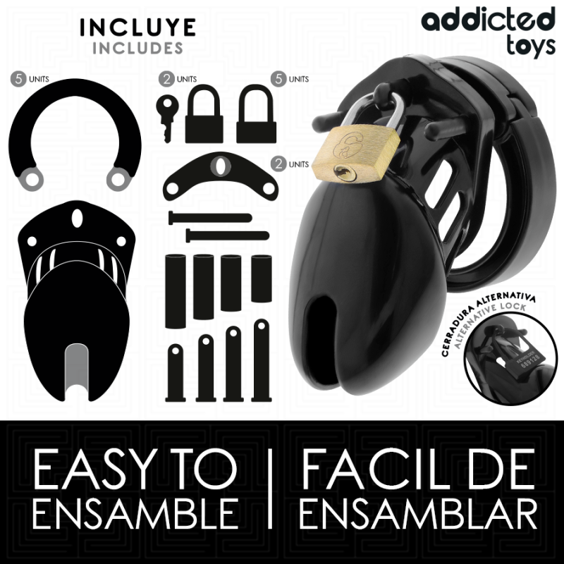 ADDICTED TOYS | LOCKED | OBSIDIAN HOLD PENIS CAGE - SMALL