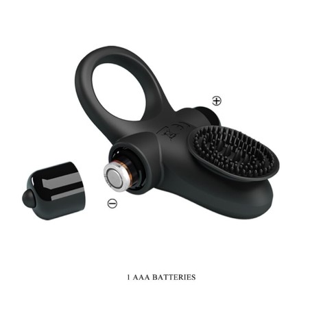 PRETTY LOVE | VIBRATING COCK RING II  - BLACK