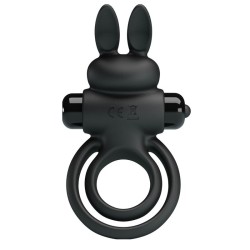 PRETTY LOVE | RING III | VIBRATING RABBIT COCK RING - BLACK
