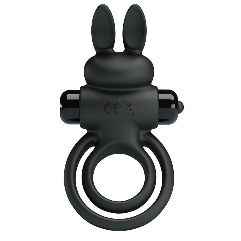 PRETTY LOVE | RING III | VIBRATING RABBIT COCK RING - BLACK