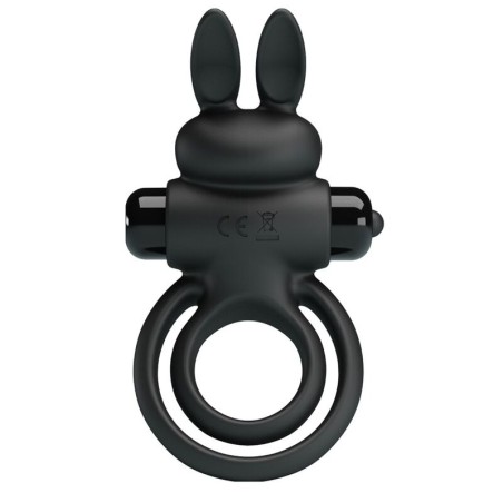 PRETTY LOVE | RING III | VIBRATING RABBIT COCK RING - BLACK