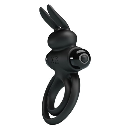 PRETTY LOVE | RING III | VIBRATING RABBIT COCK RING - BLACK