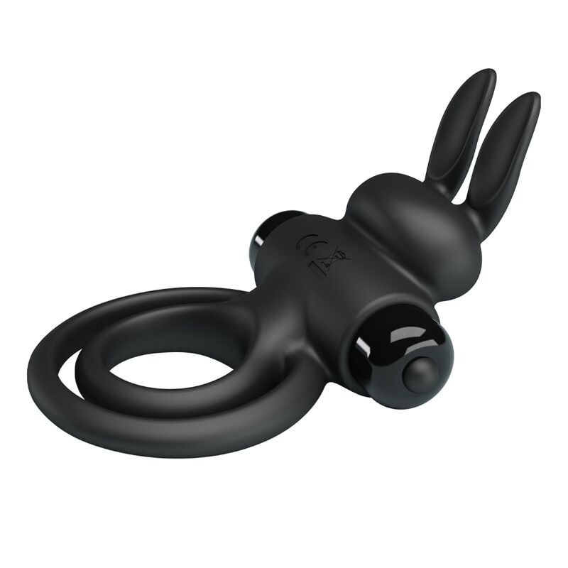 PRETTY LOVE | RING III | VIBRATING RABBIT COCK RING - BLACK