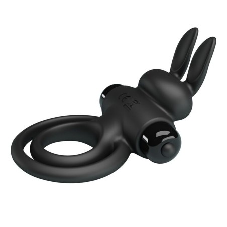 PRETTY LOVE | RING III | VIBRATING RABBIT COCK RING - BLACK