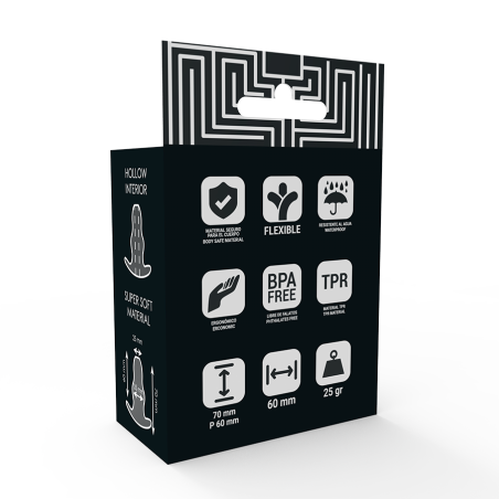 ADDICTED TOYS | Διαμπερές Κούφια Πρωκτική Σφήνα - 7cm - Διάφανη