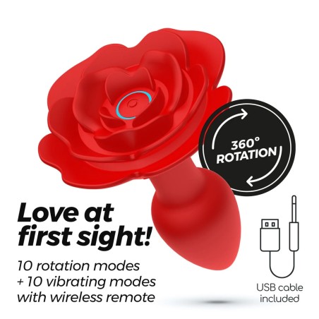 Crushious Giulietta Rotating Anal Rose Plug Remote Control