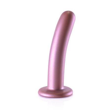 Ouch! Smooth Silicone G-Spot Dildo Suction Cup 6" Rose Gold