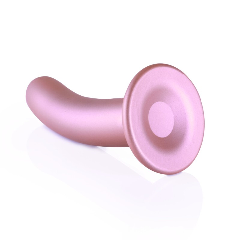Ouch! Λείο Σιλικόνης G-Spot Dildo με Βεντούζα 14,5 cm Rose Gold