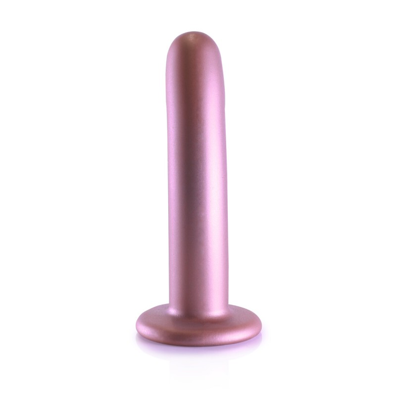 Ouch! Λείο Σιλικόνης G-Spot Dildo με Βεντούζα 14,5 cm Rose Gold