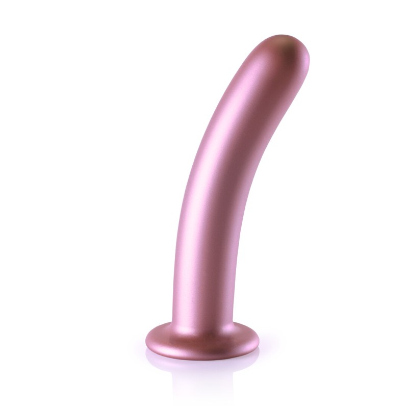 Ouch! Λείο Σιλικόνης G-Spot Dildo με Βεντούζα 17 cm Rose Gold