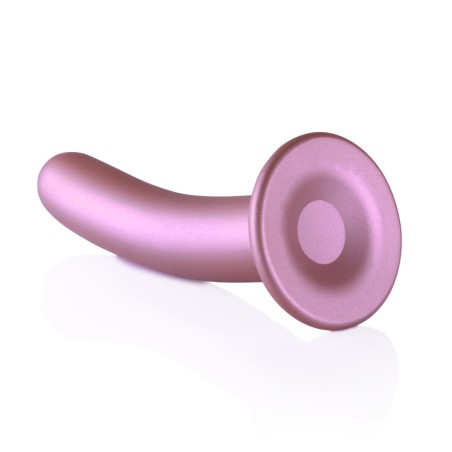 Ouch! Smooth Silicone G-Spot Dildo Suction Cup 7" Rose Gold