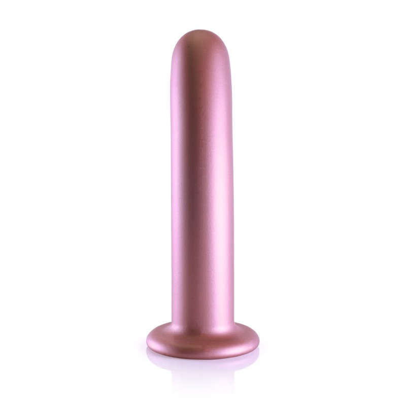 Ouch! Smooth Silicone G-Spot Dildo Suction Cup 7" Rose Gold