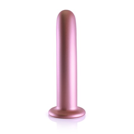 Ouch! Smooth Silicone G-Spot Dildo Suction Cup 7" Rose Gold