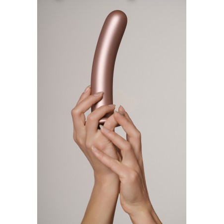 Ouch! Smooth Silicone G-Spot Dildo Suction Cup 7" Rose Gold