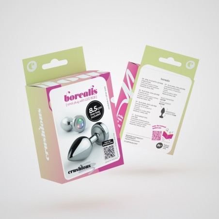 Crushious Borealis Μεταλλική Πρωκτική Σφήνα LED RGB Medium