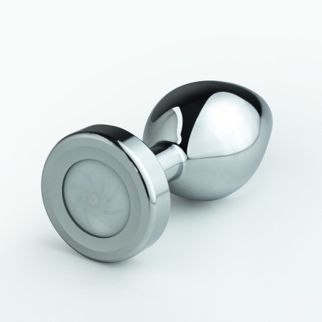 Crushious Borealis Metal Anal Plug LED RGB Medium Silver