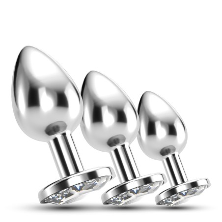 Crushious Bijou Anal Train Trio - Set of 3 Jewel Plugs Clear