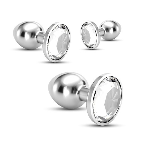 Crushious Bijou Anal Train Trio - Set of 3 Jewel Plugs Clear