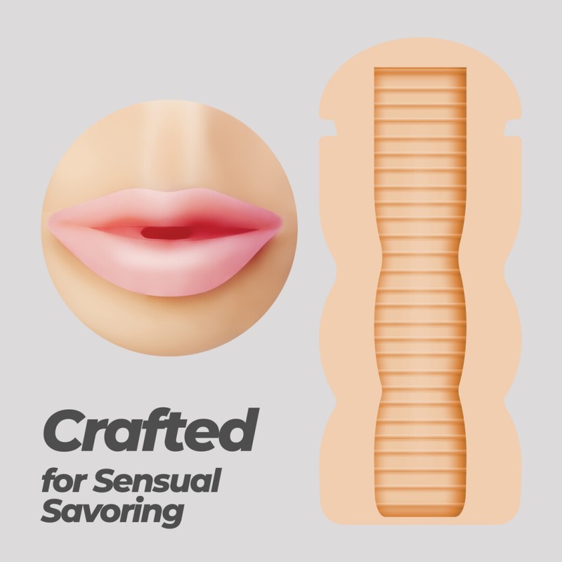 Crushious Fappucino Sweet Kiss Oral Masturbator Cup Pink