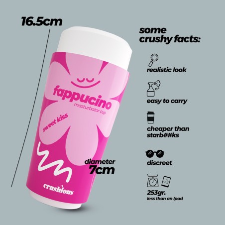 Crushious Fappucino Sweet Kiss Oral Αυνανιστήρι Ροζ