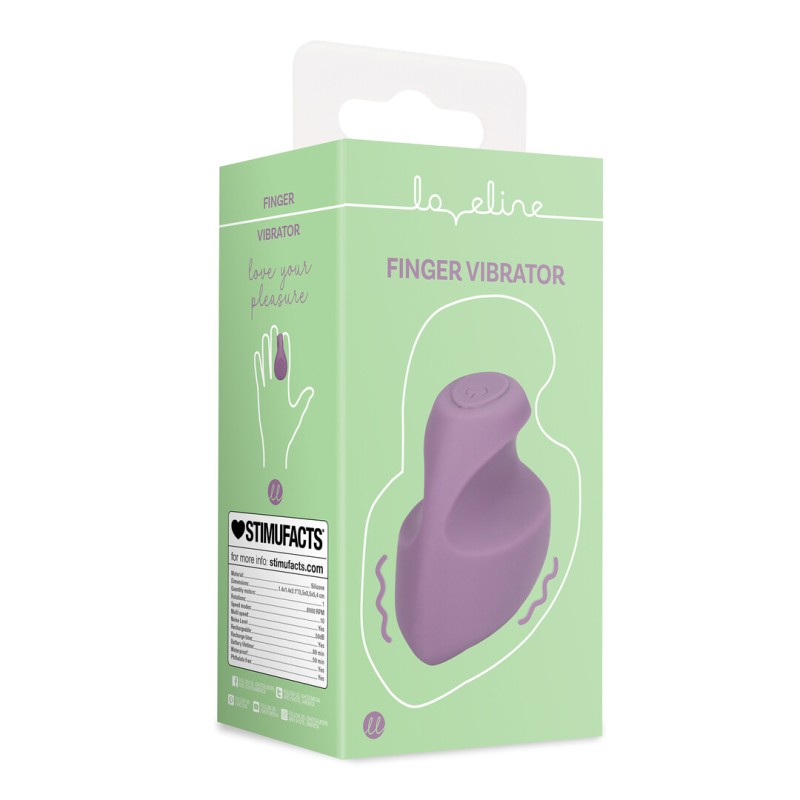 Loveline Finger Vibrator 10 Speed Silicone Mystic Purple