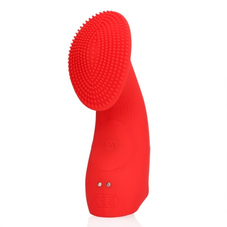 Loveline Textured Finger Vibrator 10 Speed Sunrise Red