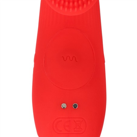 Loveline Textured Finger Vibrator 10 Speed Sunrise Red