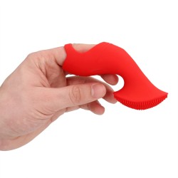 Loveline Textured Finger Vibrator 10 Speed Sunrise Red