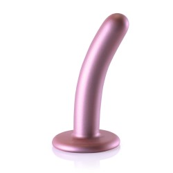 Ouch! Smooth Silicone G-Spot Dildo 12cm Metallic Rose