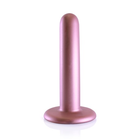 Ouch! Smooth Silicone G-Spot Dildo 12cm Metallic Rose