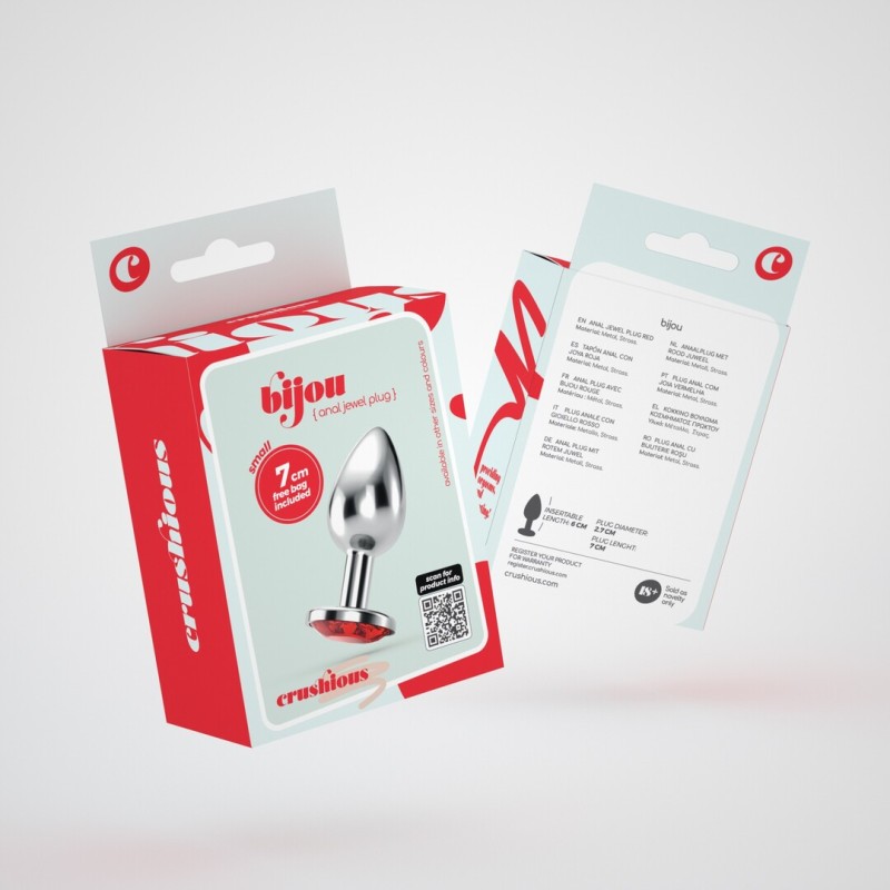 Crushious Bijou Anal Jewel Plug Small Red