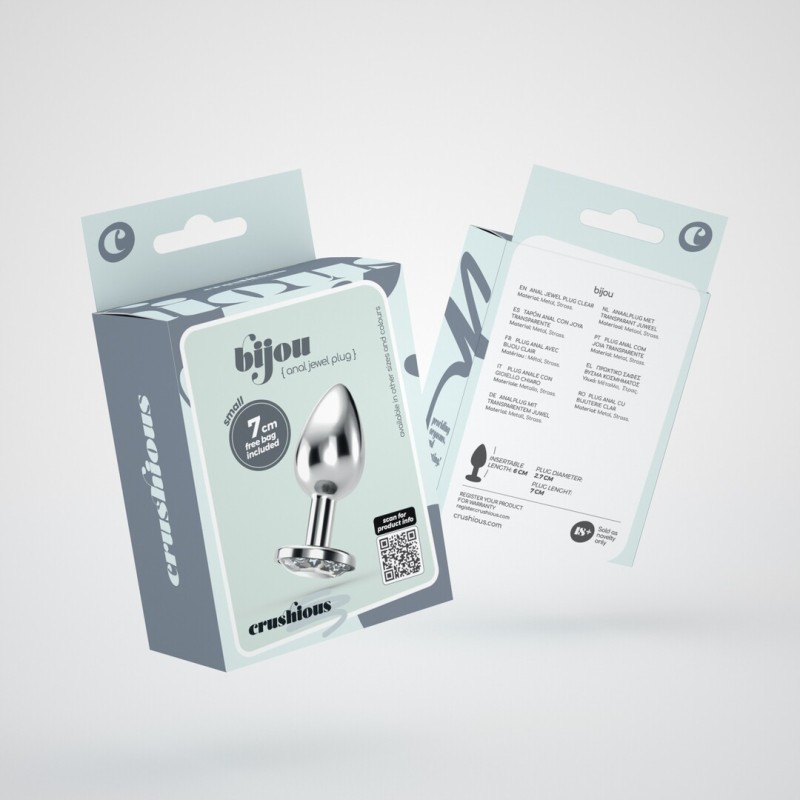 Crushious Bijou Anal Jewel Plug Small Transparent