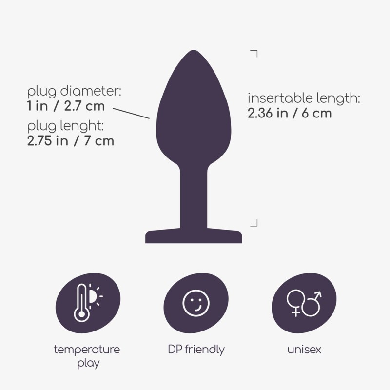 Crushious Bijou Anal Jewel Plug Small Transparent