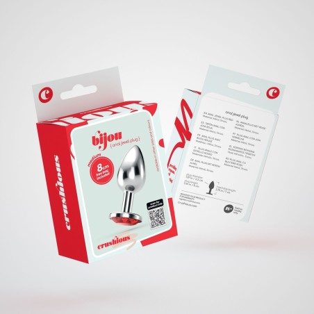 Crushious Bijou Anal Jewel Plug Medium Red